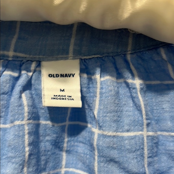 Old Navy Light Blue Checkered Shirt - Picture 2 of 3